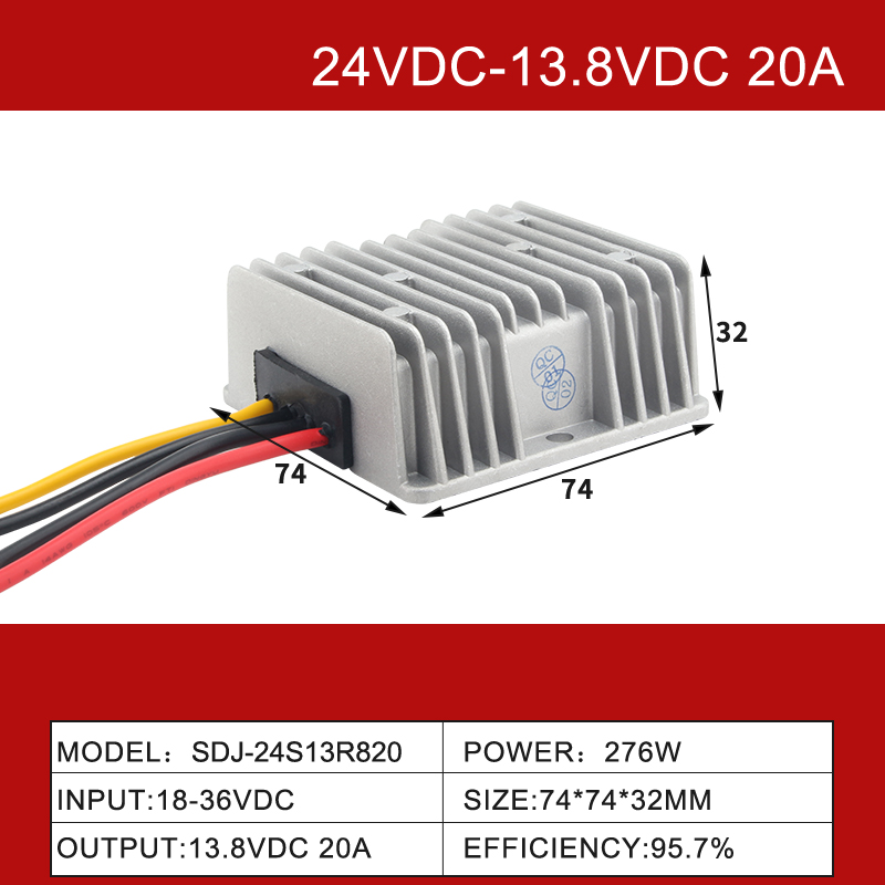 Convertitore buck step down DC da 24 V a 13,8 V da 5 A a 100 A CC Convertitore di potenza CC