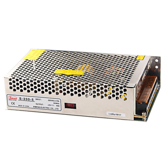 Alimentatore switching professionale S-200 da 200 W con custodia in metallo