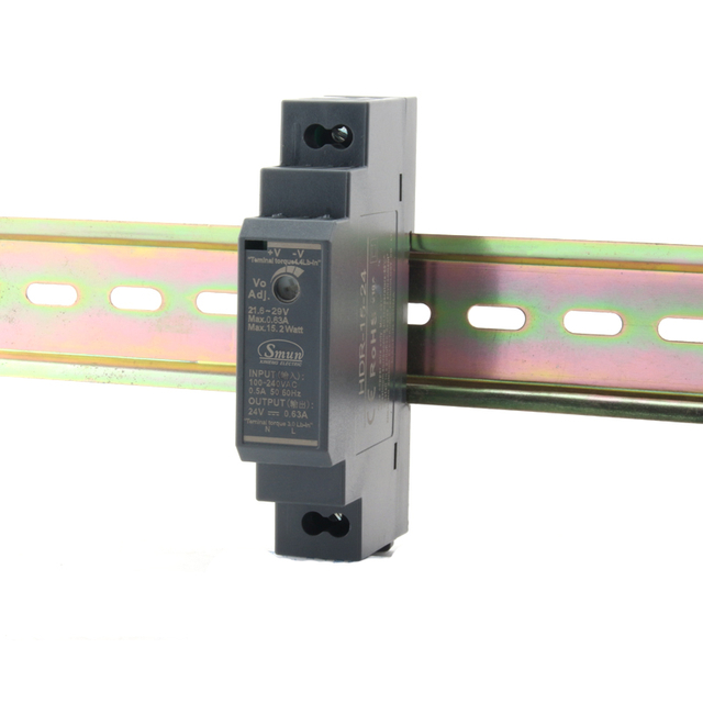 Alimentatore switching su guida Din ultrasottile con uscita SMPS serie HDR da 15 W a 150 W 5 V/12 V/15 V/24 V/48 V CC