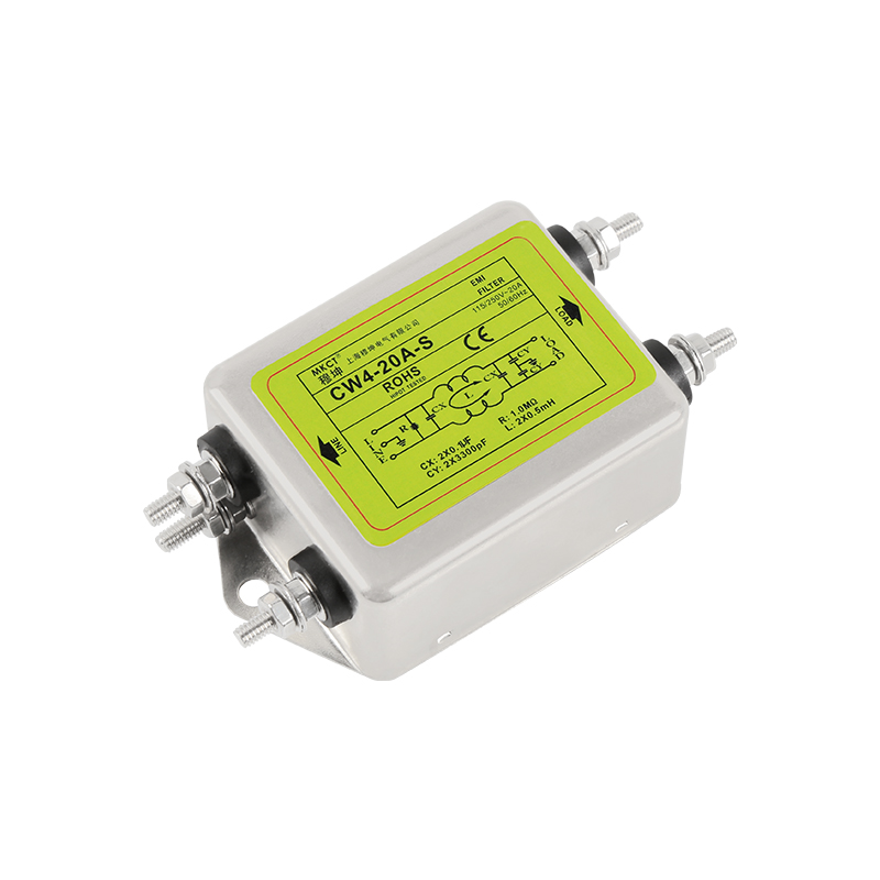 Collegamento a bullone Monofase CA 220 V Purificazione EMI CW4-3A/6A/10A/20A/30A/40A-S Filtro di alimentazione