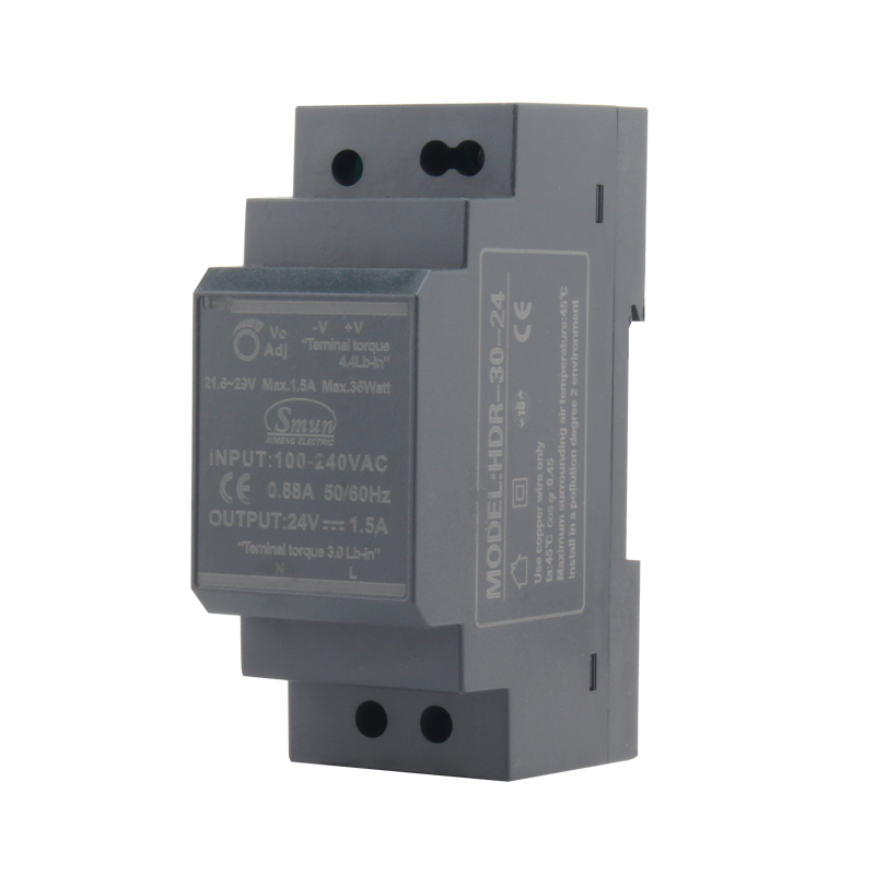 Alimentatore switching su guida Din ultrasottile con uscita SMPS serie HDR da 15 W a 150 W 5 V/12 V/15 V/24 V/48 V CC