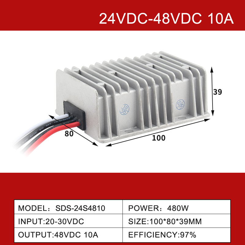 Convertitore DC-DC step-up impermeabile non isolato da 24 V CC a 48 V CC da 3 A a 42 A per auto da golf