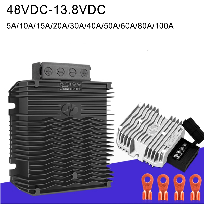 Convertitore DC-DC non isolato IP68 step down a uscita singola da 36 V/48 V CC a 13,8 V CC da 5 A a 100 A 