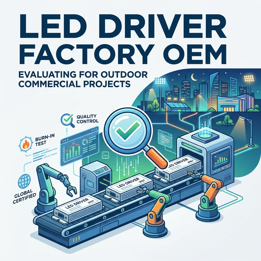 La migliore fabbrica di driver LED per progetti di illuminazione commerciale per esterni